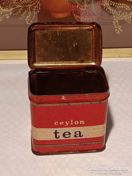 Old Ceylon metal tea box