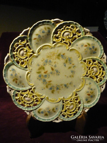 Antik Zsolnay desszert tányér, dísznek 2108 23