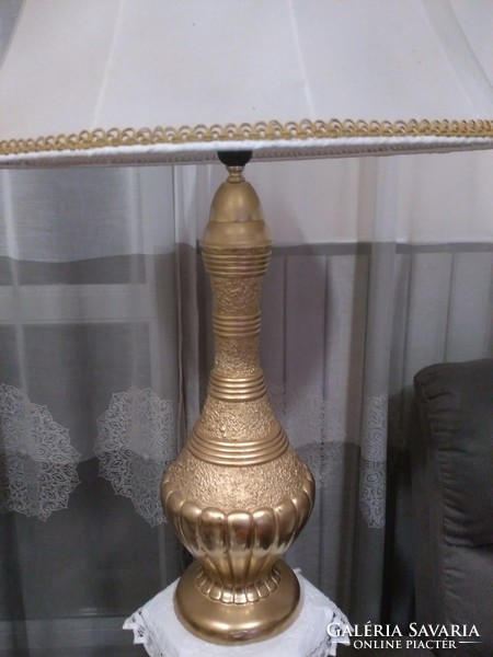 Giga, marked Italian, gilded ceramic lamp from the 60s