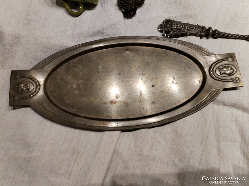 Silver-plated brass tray, offering - in the spirit of elegance