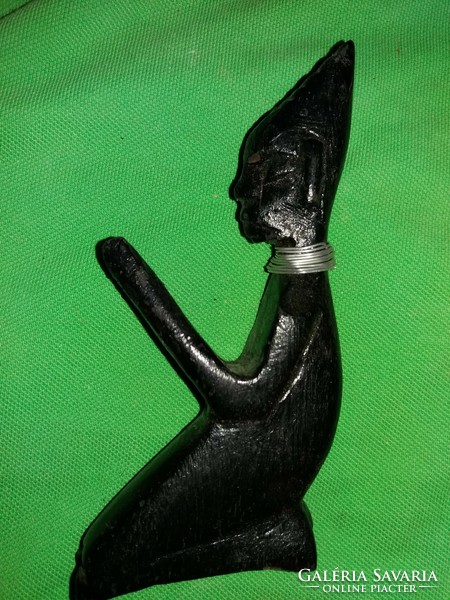 Antik Afrika fából faragott ében szakrális szobor 17 cm a képek szerint