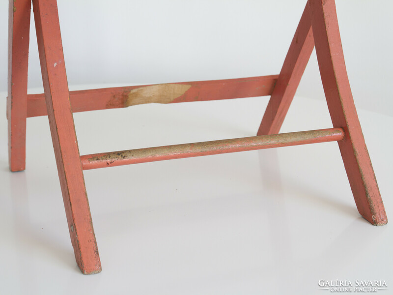 Retro chair, children's chair, folding pink chair