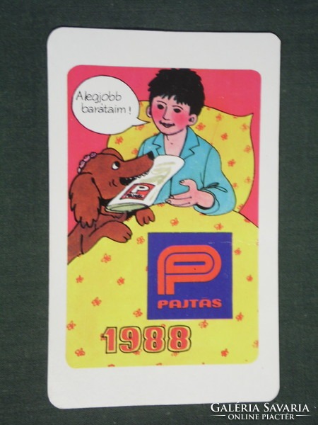 Card calendar, buddy youth, pioneering magazine, newspaper, graphic artist, 1988, (3)