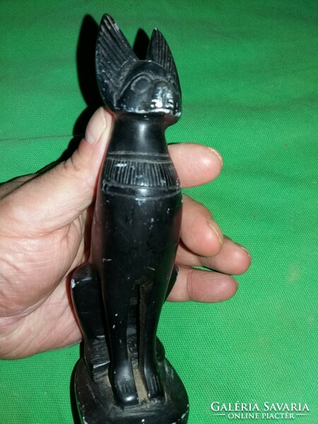 Antique Egypt hand carved sandstone bastet cat god statue 18 cm as shown in the pictures