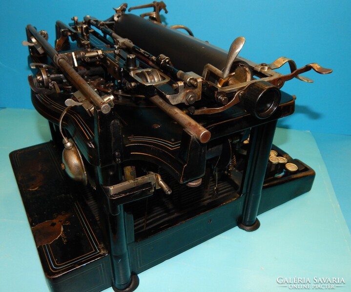 Videó is - Nem látható írású(!) Remington Standard Typewriter No.7. írógép 1885-ből, működő állapot