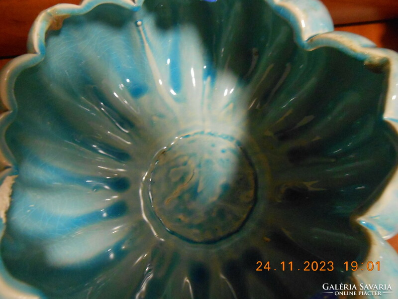 Huge pumpkin with Zsolnay base glaze. Rare!!