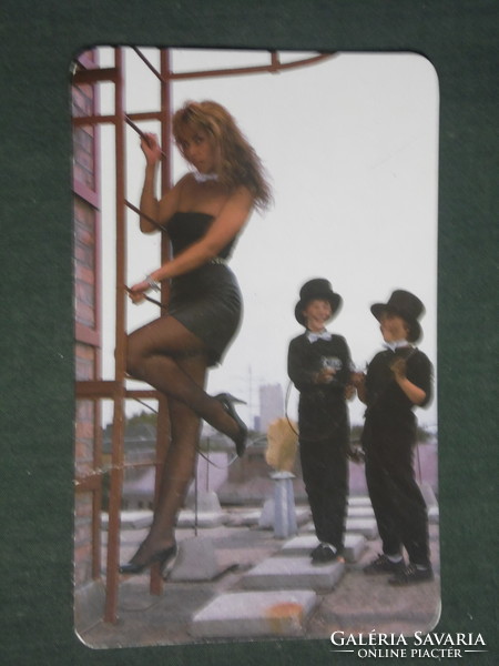 Kártyanaptár, Centrum áruház, erotikus női modell, kéményseprő ,1988,   (3)