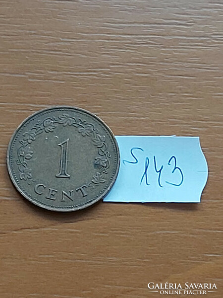 Malta 1 cent 1977 george cross, bronze s143