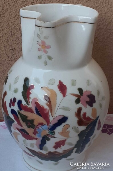 Zsolnay large antique earthenware jug