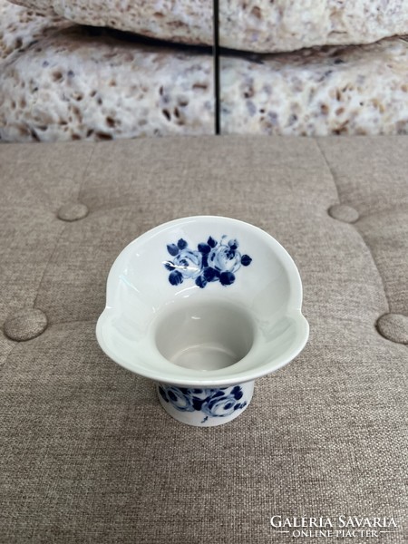 Unterweissbach porcelain blue floral candle holder a65