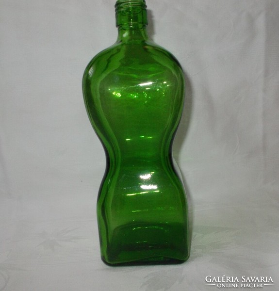 Green square drink bottle, bottle