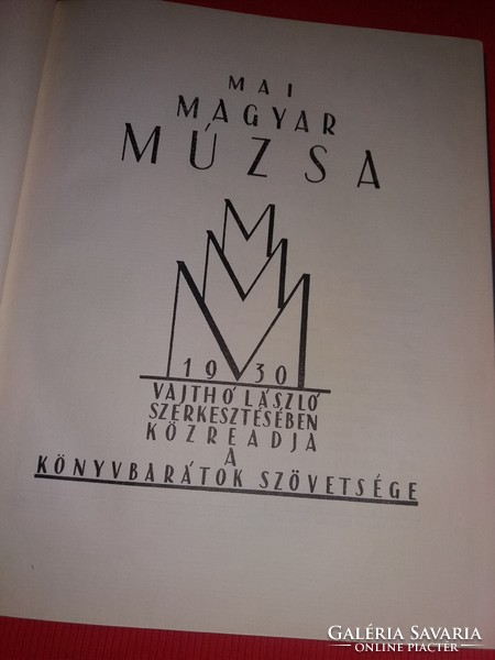 1930.Mai Magyar Múzsa 1930 életrajzok portrék DEDIKÁCIÓK KÖTELEZŐ KÖNYV a képek szerint ﻿KÖNYVBARÁT