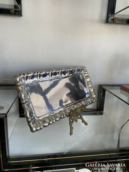 Rectangle art deco silver tray