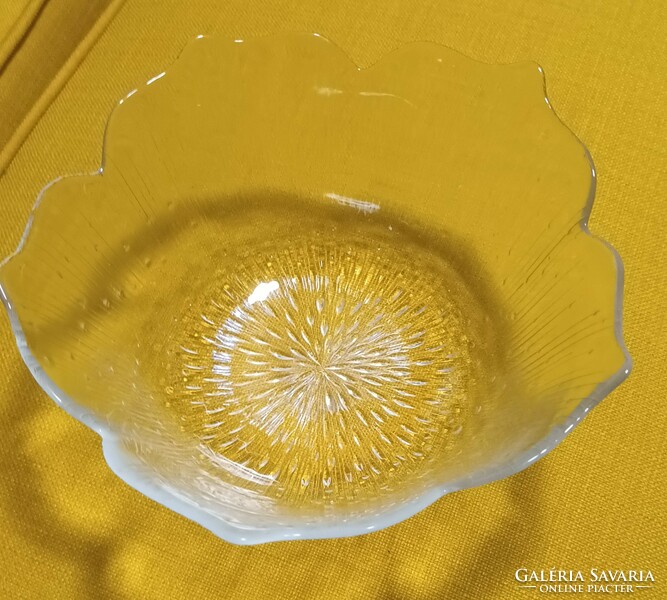 Tulipánt formázó üveg kompótos készlet