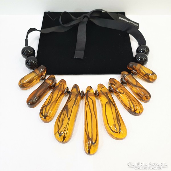 Armani imitation amber necklace