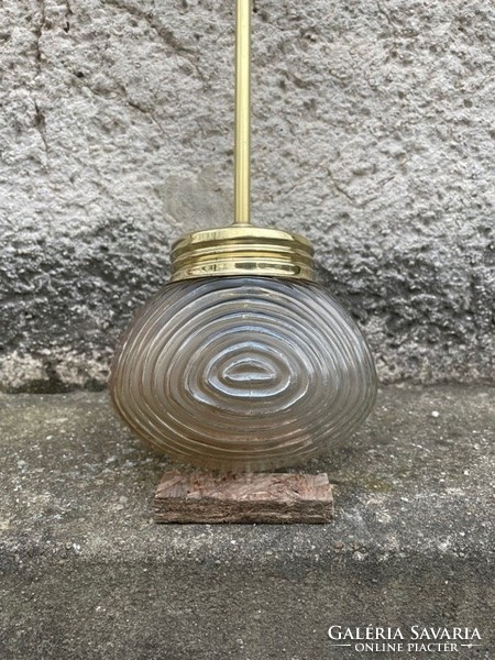Különleges búrás vintage függeszték réz szerelékkel mid century lámpa