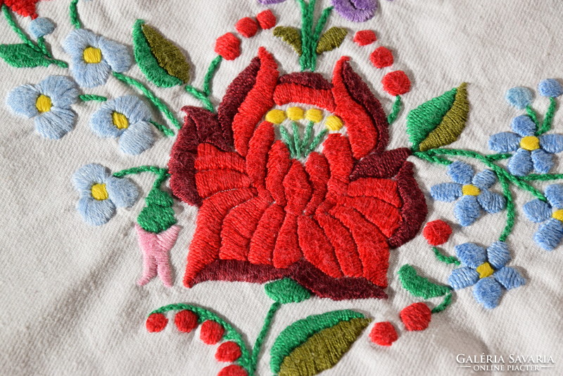 Old folk tradition keeper Kalocsa risel tablecloth table cloth tablecloth hand embroidered 98 x 68