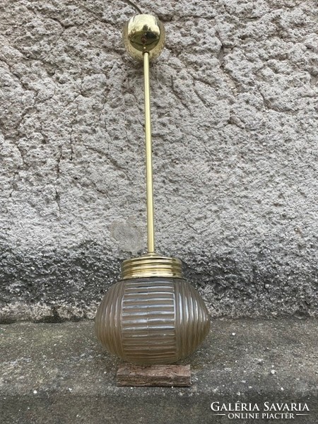 Special shade vintage pendant with copper fittings mid century lamp