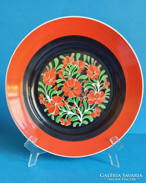 Hollóházi floral porcelain wall decoration wall plate bowl plate
