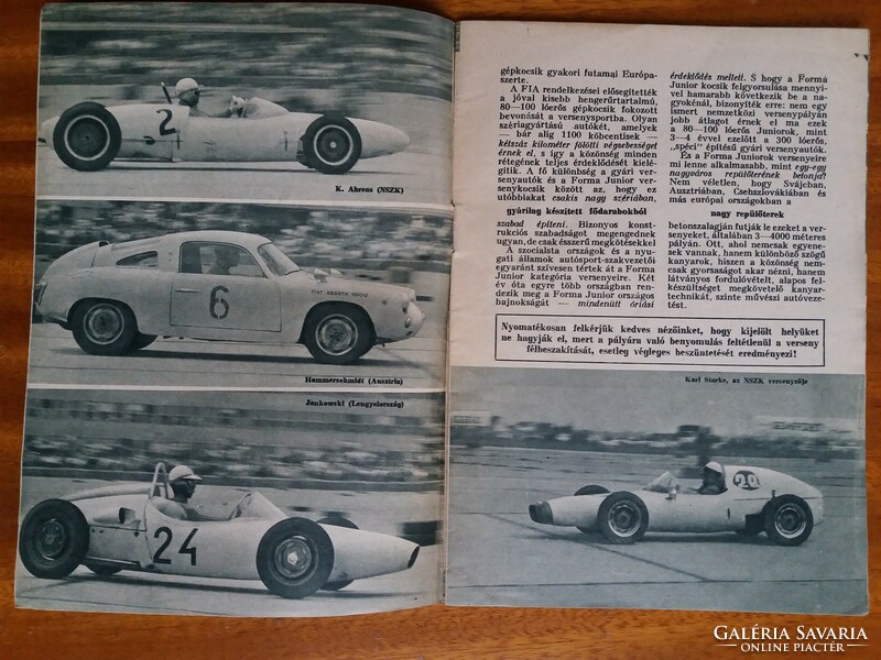 1962. Ferihegyi nemzetközi gyorsasági autóverseny programfüzet Szakito felhasználónak