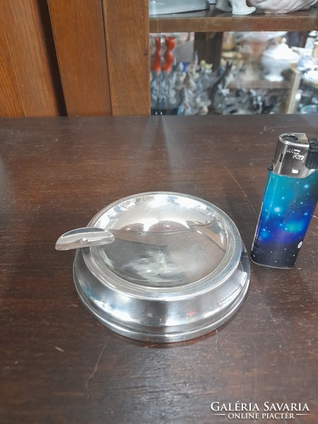 English silver single-rest ashtray, ashtray. 10.5 Cm. 147.2 Grams.