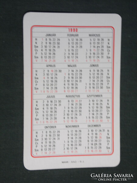 Card calendar, grandfather power supplier, graphic artist, humorous, 1990, (3)