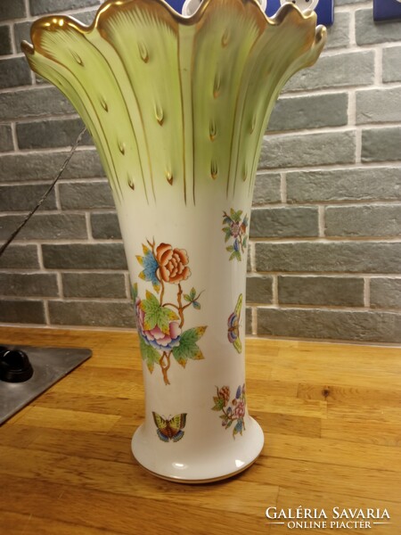 Herend victoria patterned teardrop vase 37cm