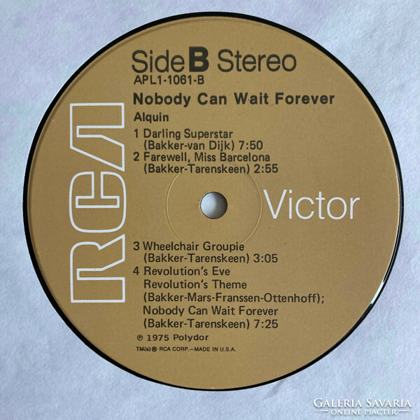 Alquin - Nobody Can Wait Forever (LP, Album)
