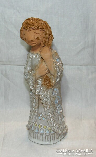 Antalfiné Saint Catherine ceramic figurine - 25 cm
