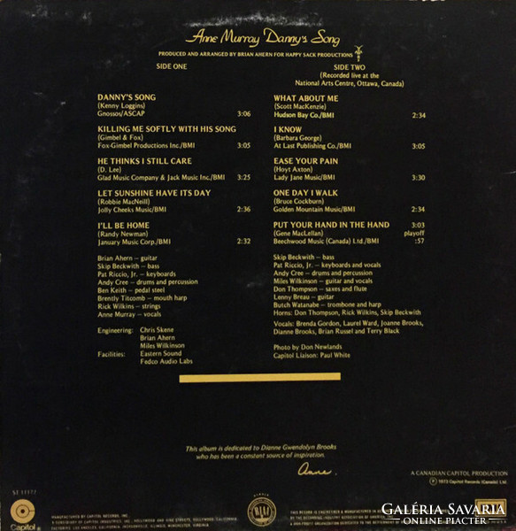 Anne Murray - Danny's Song (LP, Album, Jac)