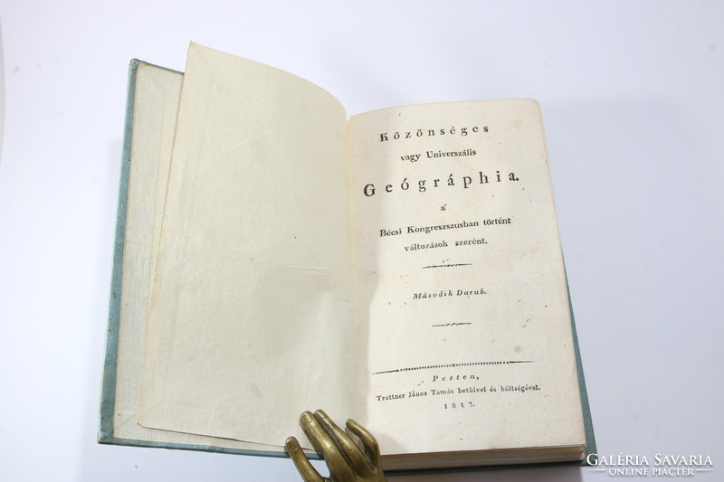 1817 Czövek István - Közönséges vagy universalis Geográphia I-II RITKA Teljes Példány!