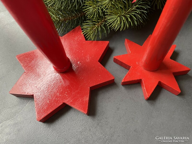 Scandinavian design Advent wreath holder with star base, stand