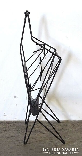 1P521 retro wrought iron newspaper rack 63.5 X 43 x 20.5 Cm