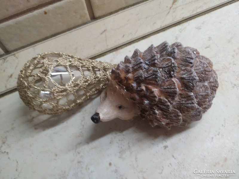 Christmas tree decoration hedgehog, glass drop for sale!