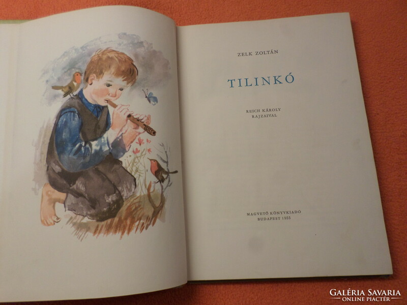 Antique! Rare! Zoltán Zelk Tilinkó book publisher with drawings by Károly Reich, Budapest 1955