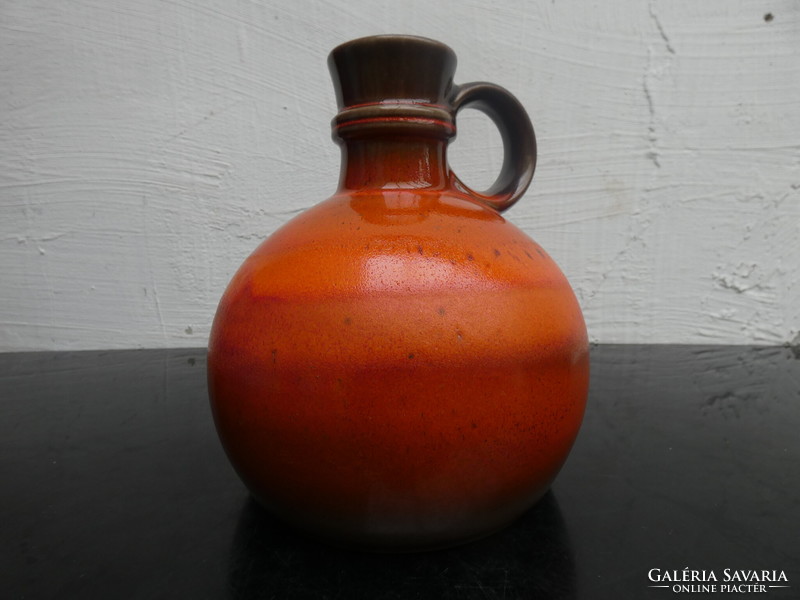 Steuler ceramic vase in orange / brown color West German vase 70´s with model number 308/20
