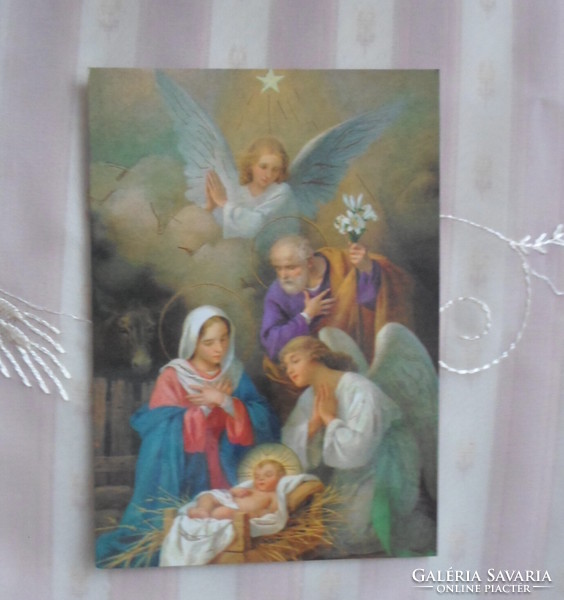 Christmas card 9.: Holy family, angel
