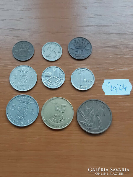 Belgium belgie 9 pieces 20 centimes - 20 francs s10/44