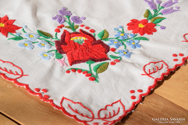 Old folk tradition keeper Kalocsa risel tablecloth table cloth tablecloth hand embroidered 98 x 68