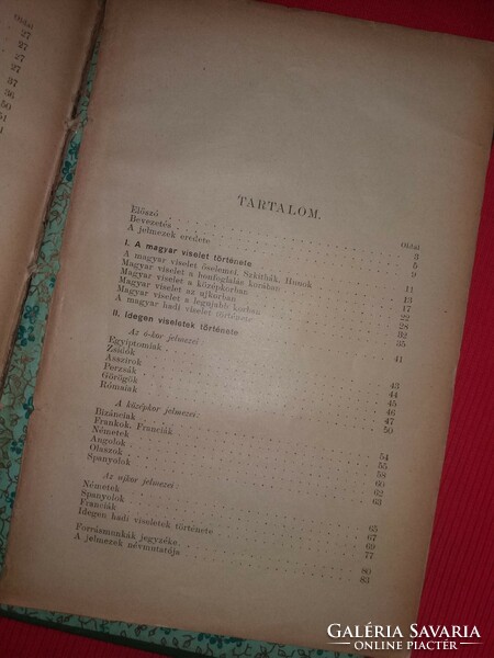 1906 .Molnár László. Jelmeztan. Színésziskolák használatára antik tankönyv saját kiadás