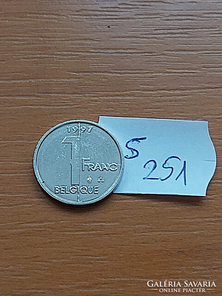Belgium belgique 1 franc 1997 steel nickel, ii. King Albert s251