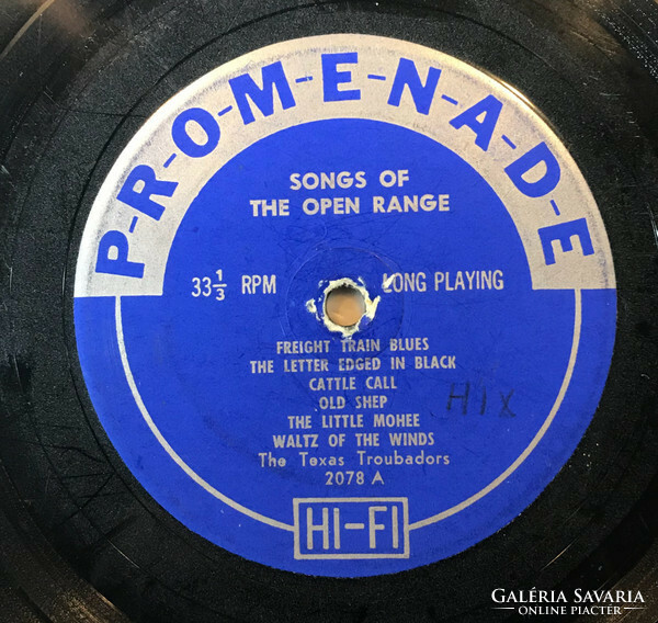 The Texas Troubadors - Songs Of The Open Range (LP, Mono)