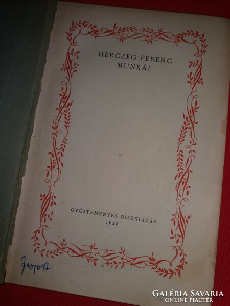 1925. Ferenc Herczeg: Tales of the West novel book according to the pictures Singer and Wolfner