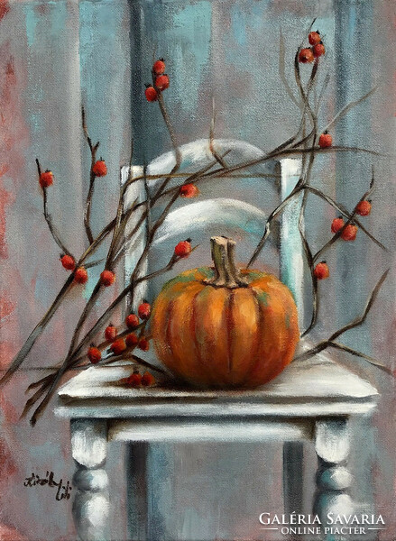 October still life - oil painting - 40 x 30 cm