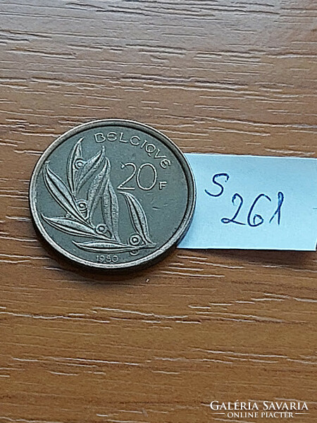 Belgium belgique 20 francs 1980 i. King Baudouin, nickel-bronze s261