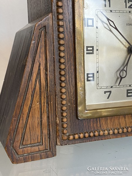 Art deco 8-day table clock