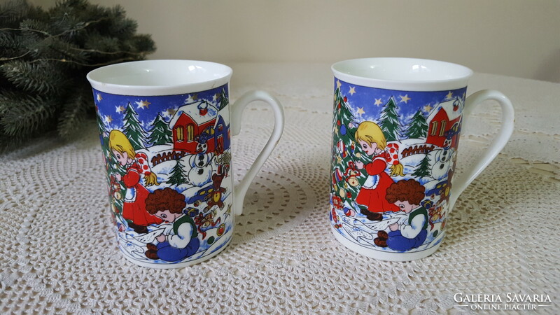 2 pcs. Beautiful Christmas, Söndgen fine porcelain mug