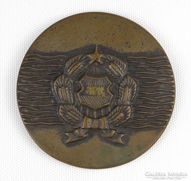 1P717 Tószeg - Tiszavárkony bronz plakett 9.5 cm