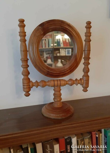 Carved table mirror - adjustable!