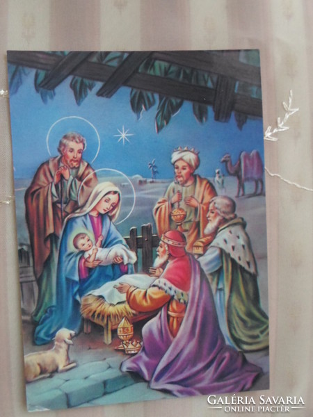 Karácsonyi képeslap 8.: Szent Család, angyal, királyok